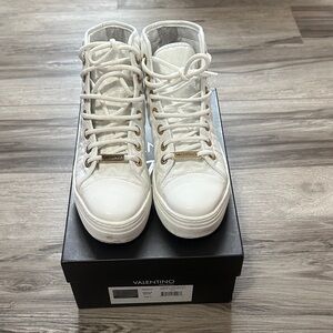 Valentino Women's Cream High-Top Sneakers